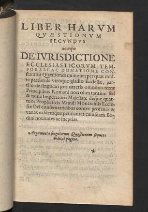 Liber harum quaestionum secundus