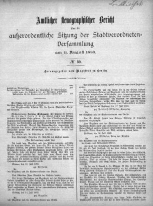 Nr. 30, 11. August 1883