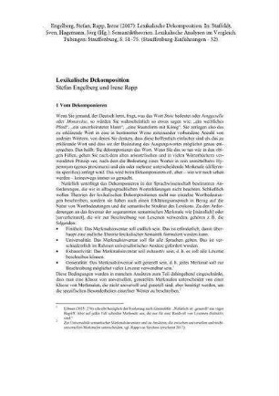 Lexikalische Dekomposition