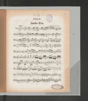 Zweites Trio. Violoncello