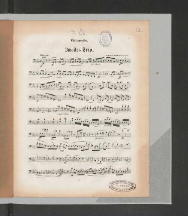Zweites Trio. Violoncello