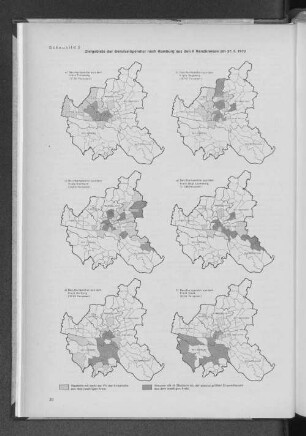 Schaubild 2: Zielgebiete der Berufspendler nach Hamburg aus den 6 Randkreisen am 27.5.1970