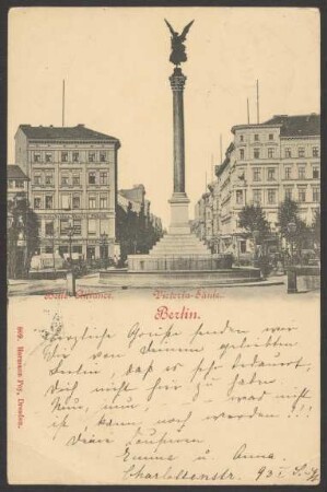 Ansichtskarte Victoria-Säule, Belle-Alliance Platz