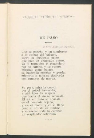 De paso : Al doctor Martiniano Leguizamón