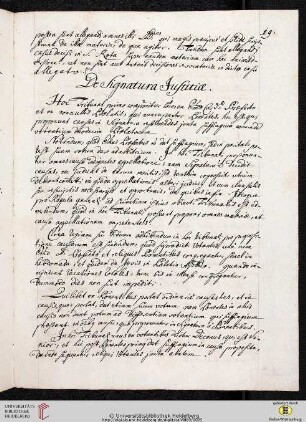 De Signatura Iustitiæ