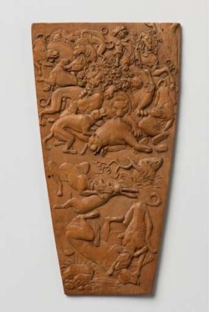 Birnbaumrelief mit Jagdszene, letztes Drittel 17. Jahrhundert