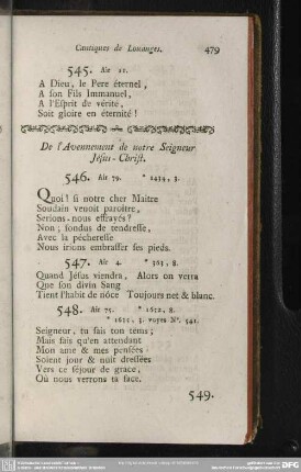 De l´Avennement de notre Seigneur Jésus-Christ