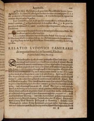 291-312, Relatio Ludovici Camerarii [...] An. 1619. - Elector Palatinus Consiliariis [...] An. 1619.