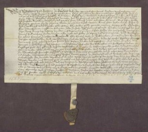 Gültbrief des Michel Speyer zu Bauschlott gegen die Frühmesse daselbst über 10 fl.