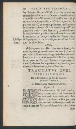 Tractatus XVIII. Primi Sermonis.