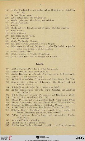 Dosen (Nr. 237-260)
