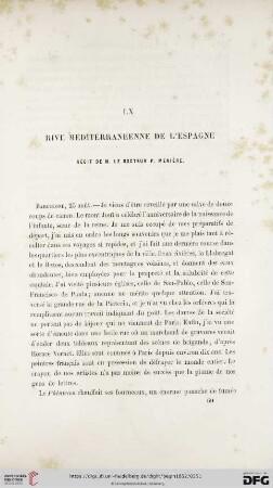 LX. Rive Mediterranéenne de l'Espagne