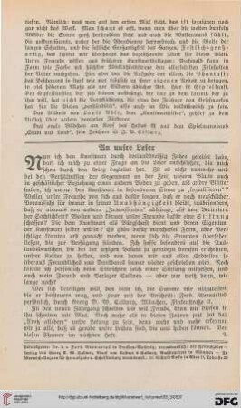 An unsre Leser