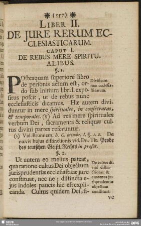 Liber II. De Jure Rerum Ecclesiasticarum