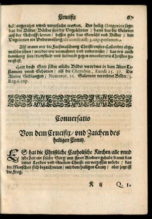 Conversatio Von dem Crucifix/ und Zaichen des heiligen Creutz.
