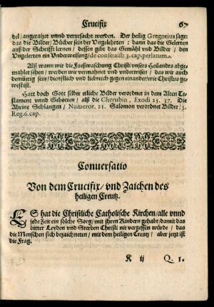 Conversatio Von dem Crucifix/ und Zaichen des heiligen Creutz.