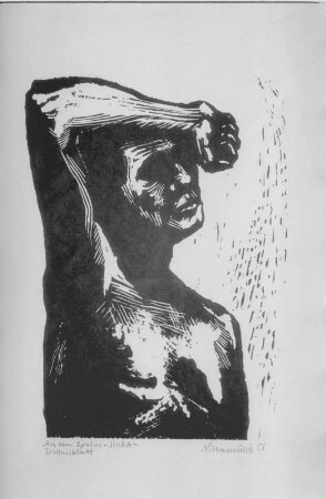 Schlußblatt : Schlußblatt. Aus der Serie: ILURA. Holzschnitt?. 1956