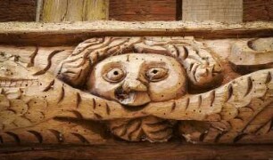 Frankreich. Bretagne. Finistere. Come. Chapelle Saint Come. Dachstuhl. Mitte 17 Jahrhundert
