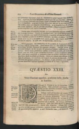 Quaestio XXIII. De Vitiis Charitati oppositis, praesertim bello, duello & scandalo.