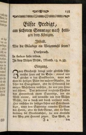 135-142, Inhalt; Vorspruch; Eingang; Einleitung; Erster Theil