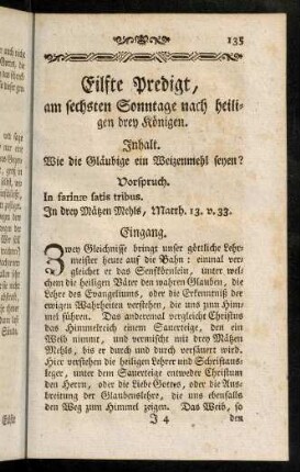 135-142, Inhalt; Vorspruch; Eingang; Einleitung; Erster Theil