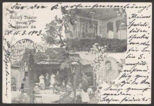Ansichtskarte „Maehr’s Theater“, Oranienstraße 24