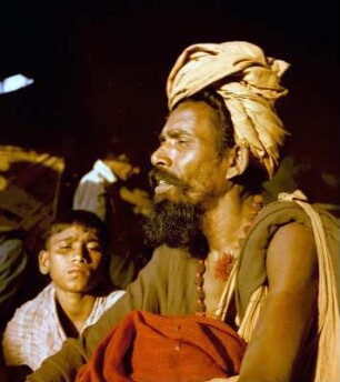 Guru und Schüler : Varanasi (Indien). Guru und Schüler