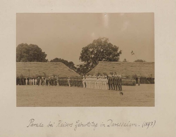 Parade at the Emperor's birthday in Dar es Salaam (1893)