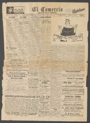 [Artículo de "El Comercio", Martes 10 de Agosto de 1926]