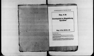 Angelegenheiten der Vikarie Trium Regum et Commendae Habacuc