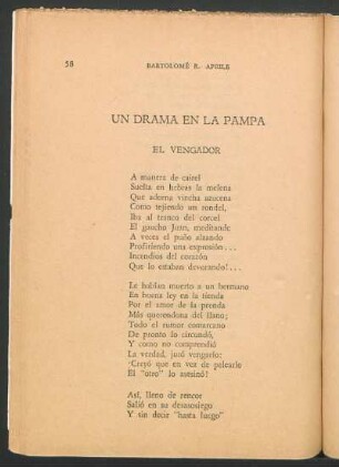 Un drama en la Pampa : El vengador