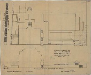 Fischer, Theodor; München - Laim; Haus Schätz - Einfriedung (Grundriss, Ansichten, Schnitt)