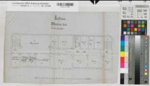 Minden (Minden) Posthaus Grundriß 2. Geschoß um 1910 1 : 100 30 x 47 Zeichnung Oberpostdirektion Münster