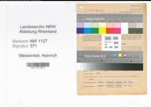 Entnazifizierung Heinrich Meiswinkel , geb. 08.01.1894 (Kohlenhaendler)