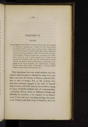 Chapter VI. Canals.