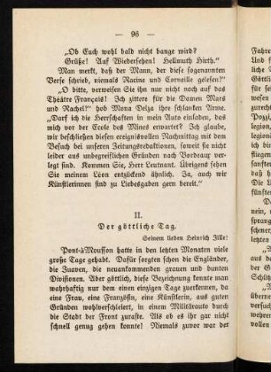 96-100, Der göttliche Tag