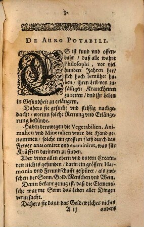 De Auri Tinctura Sive Auro Potabili Vero : Was solche sey, vnd wie dieselbe von einem falschen vnd Sophistischen Auro Potabili zu vnterscheiden vnd zuerkennen. ...