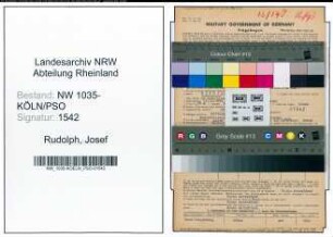 Entnazifizierung Josef Rudolph , geb. 13.12.1893 (Schlosser)