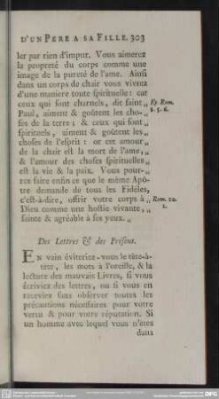 Des Lettres & des Présens