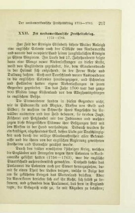XXII. Der nordamerikanische Freiheitskrieg. 1773 - 1783