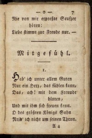 Mitgefühl.