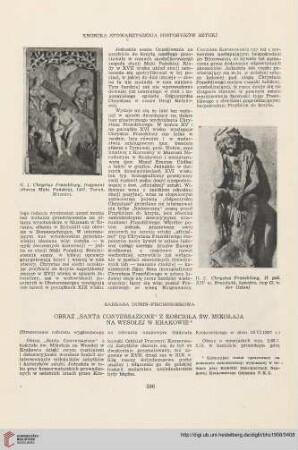 20: Obraz "Santa Conversazione" z kościoła św. Mikołaja na Wesołej w Krakowie