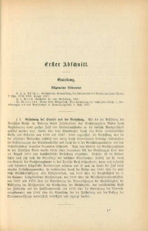 Erster Abschnitt. Einleitung