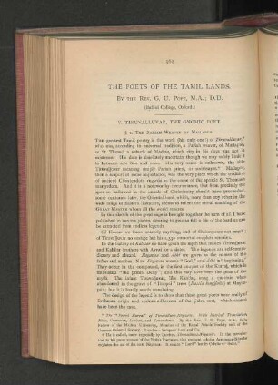 The Poets of the Tamil Lands.
