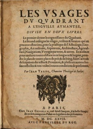 Les usages du Quadrant à l'esguille aymantée