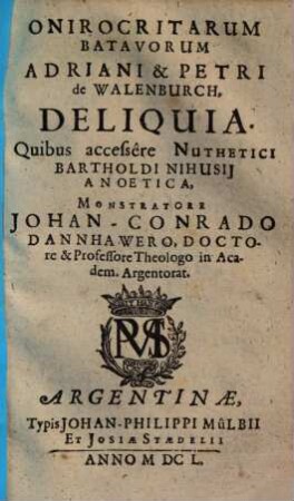 Onirocritarum Batavorum