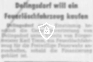 Delingsdorf will ein Feuerlöschfahrzeug kaufen