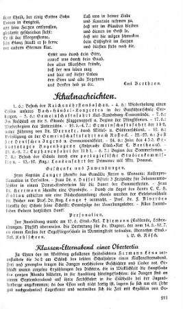 Klassen-Elternabend einer Obertertia