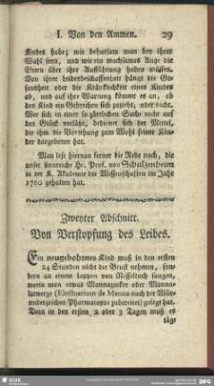 Zweyter Abschnitt. Von der Verstopfung des Leibes