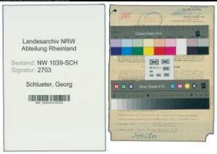 Entnazifizierung Georg Schlueter , geb. 08.11.1891 (Steuerberater)